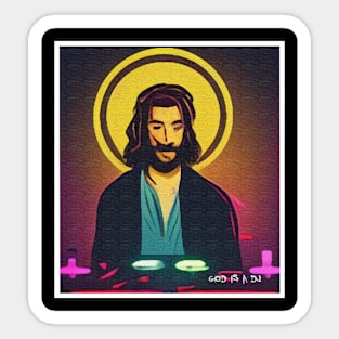 dj god Sticker